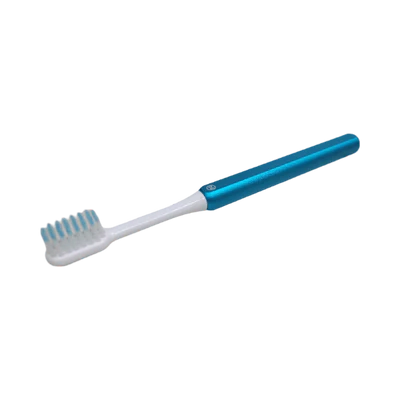 Kids Aluminum Toothbrush + 3 Replacement Heads, Soft Blue