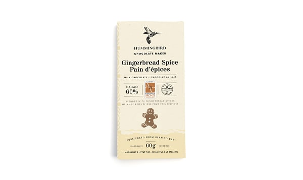 60% Gingerbread Spice Chocolate Bar, 60g