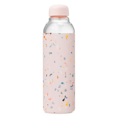 Porter Glass Water Bottle, Pink