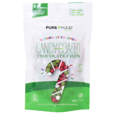 Naturally-Coloured Holiday Candy Coated Chocolate Chips, 142g