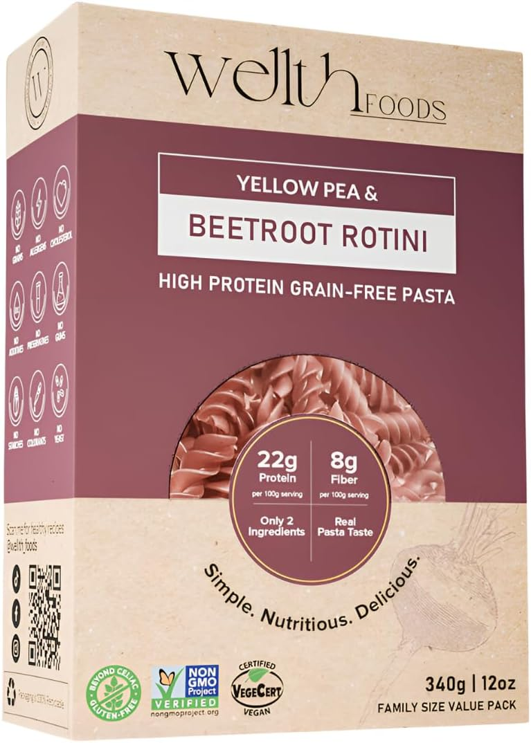 Yellow Pea & Beetroot Rotini, 340g