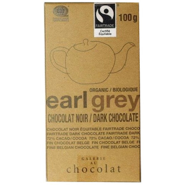 Earl Grey Tea Belgian Dark Chocolate Bar 100g