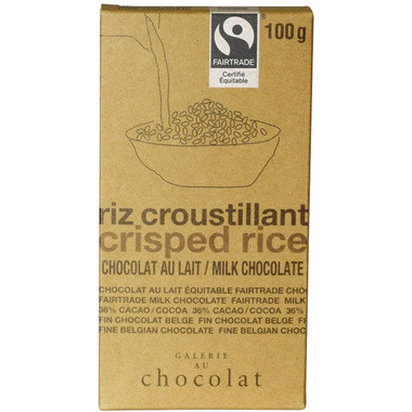 Crisped Rice Belgian Milk Chocolate Bar 100g