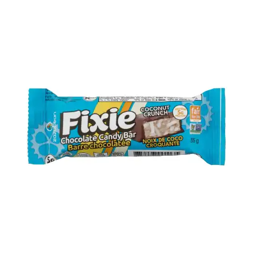 Fixie Chocolate Candy Bar, Coconut Crunch, 35g
