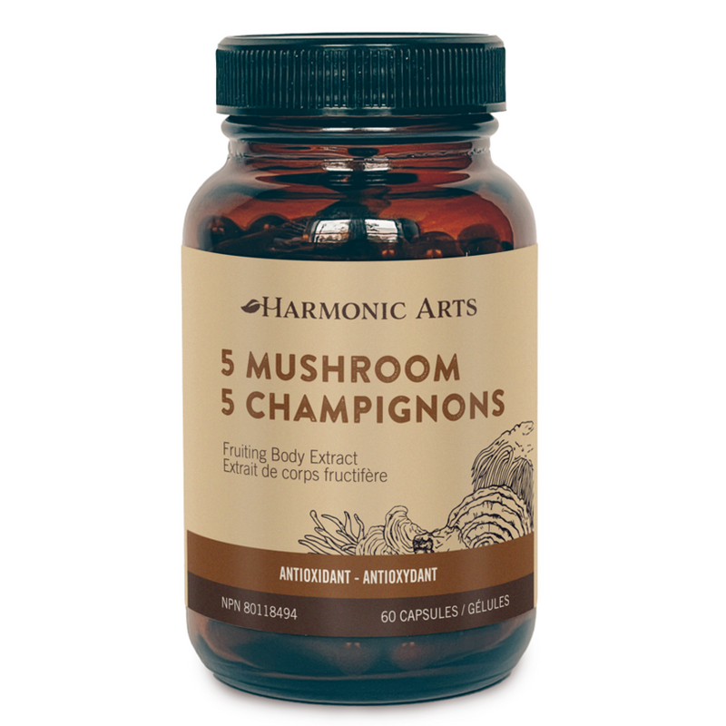 5 Mushroom, 60 Capsules
