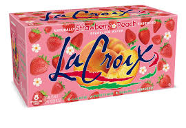 Strawberry Peach Sparkling Water, 8x355mL
