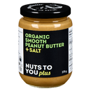 Organic Smooth Peanut Butter + Salt, 375g