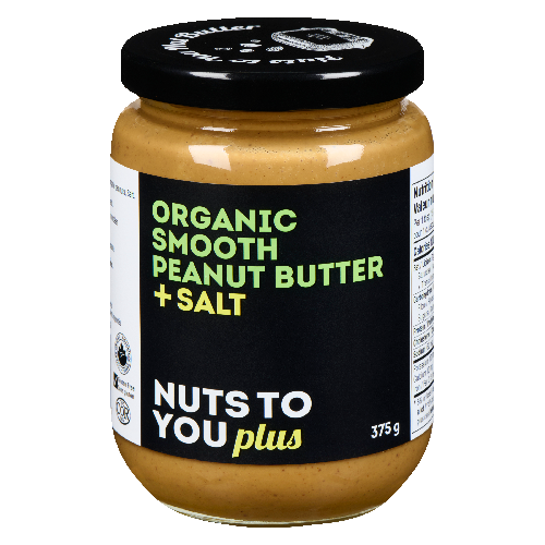 Organic Smooth Peanut Butter + Salt, 375g