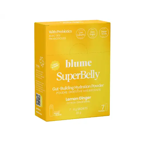 SuperBelly Gut-Building Hydration Powder, Lemon Ginger 7 Pack