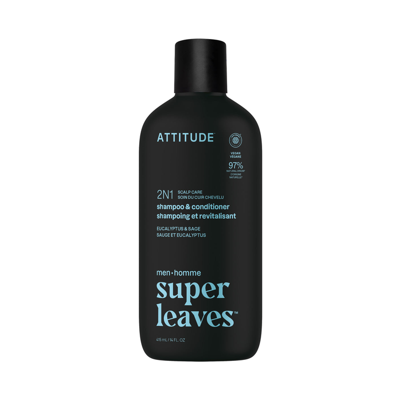 Men's 2 in 1 Scalp Care Shampoo & Conditioner, Eucalyptus & Sage 415mL