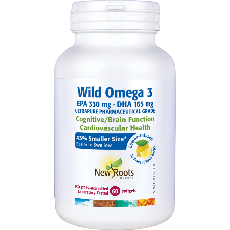 Wild Omega 3 Easy Swallow Size, Lemon Flavour 120 Softgels