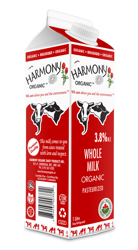 Organic 3.8% Milk, 1L Carton