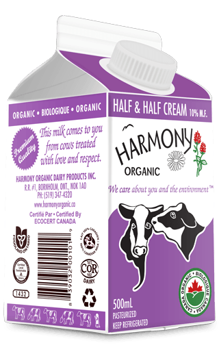 Organic 10% Half & Half Cream, 500mL Carton