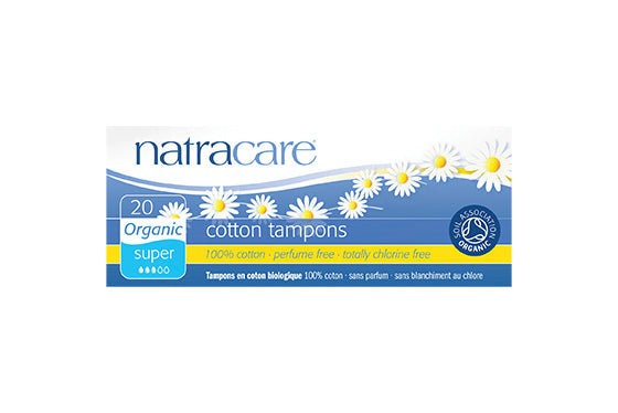 Super Organic Cotton Tampons Non-Applicator, 20 pieces