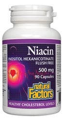 Niacin Inositol Hexanicotinate (Flush Free), 90 Capsules