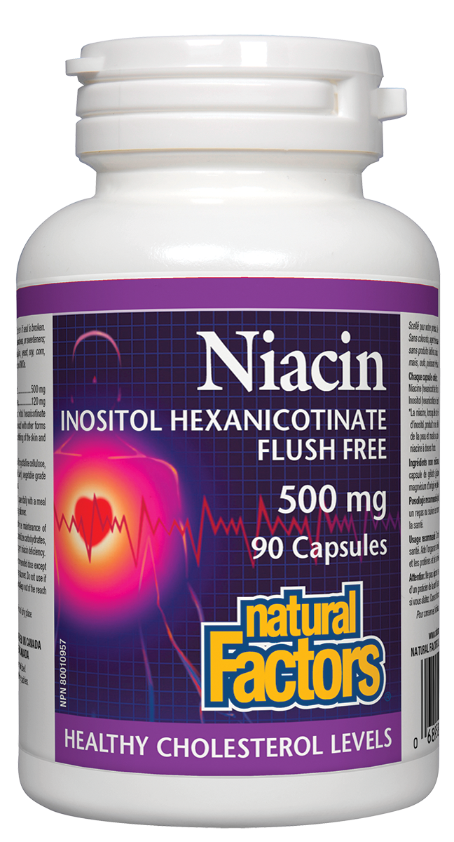 Niacin Inositol Hexanicotinate (Flush Free), 90 Capsules
