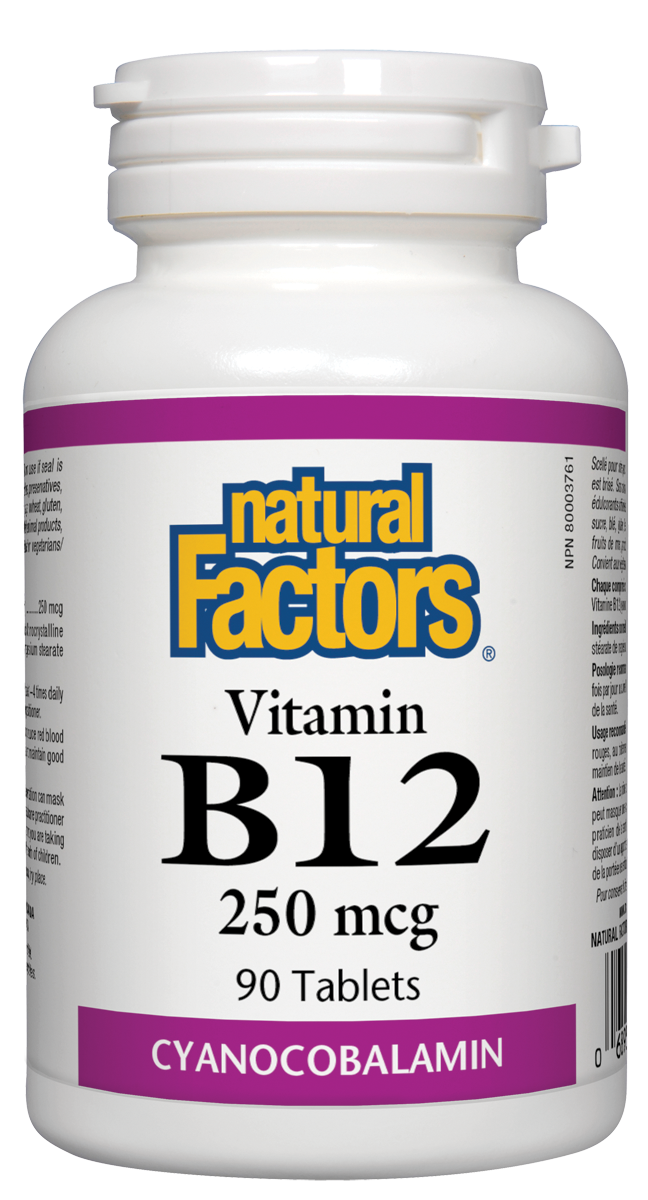 Vitamin B12, 250mcg 90 Tablets