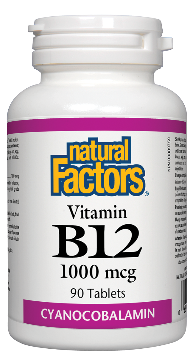 Vitamin B12, 1000mcg 90 Tablets