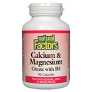 Calcium & Magnesium Citrate with D3, 90 Capsules