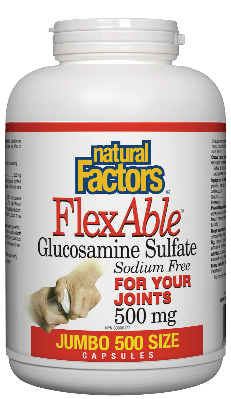 FlexAble Glucosamine Sulfate, 500 Capsules