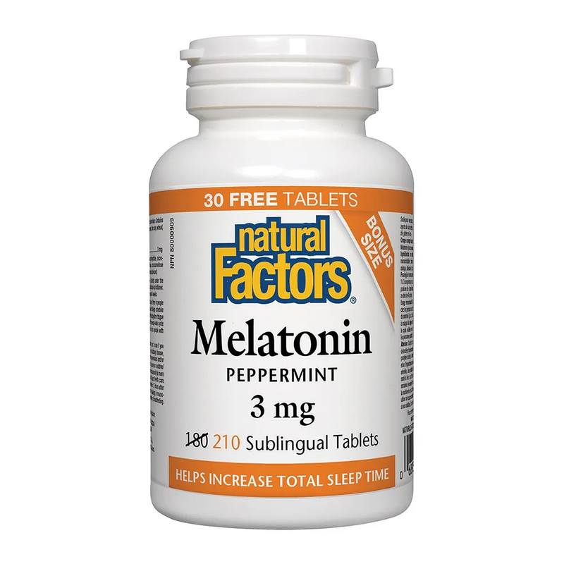 Melatonin, Mint 3mg 180+30 tabs