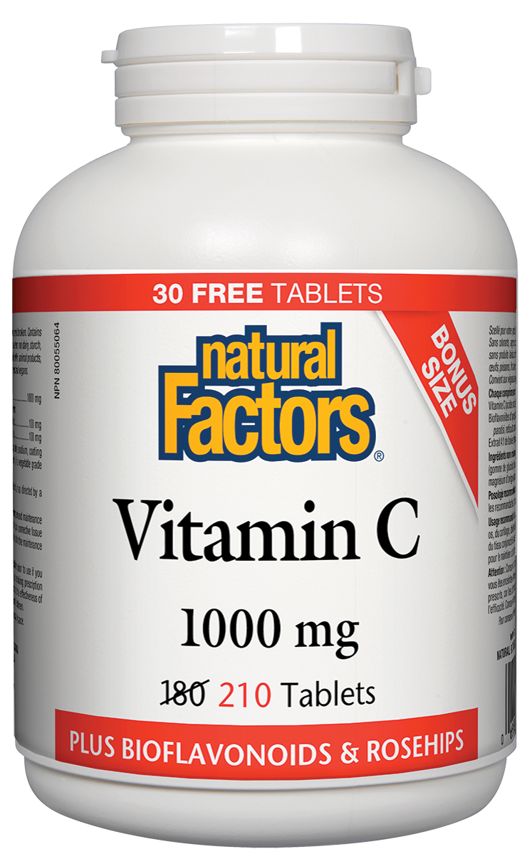 Vitamin C 1000mg, 180+30 Tablets