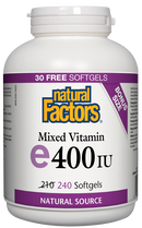 Mixed Vitamin E 400IU, 180 + 60 Softgels