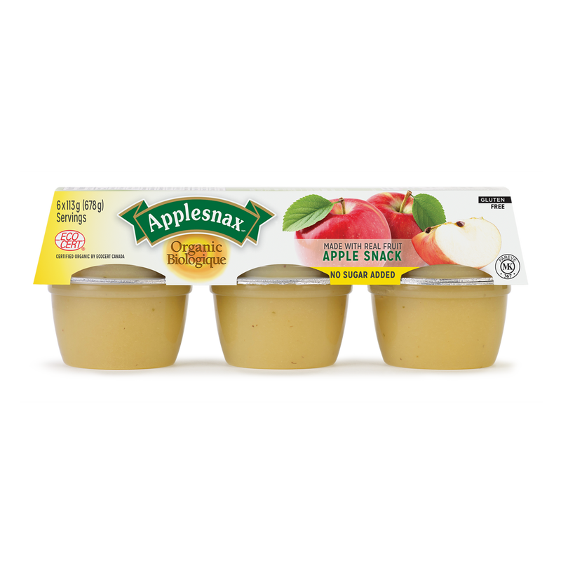 Organic Unsweetened Applesauce Cups, 6x113g