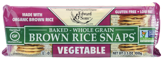 Vegetable Baked Brown Rice Snaps, 100g