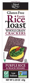 Purple Rice & Black Sesame Exotic Rice Toast, 65g