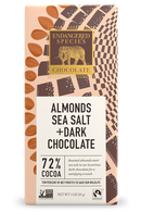 72%, Almond Sea Salt Chocolate Bar