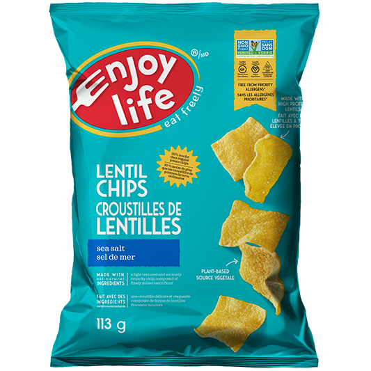 Lentil Chips, Sea Salt 113g