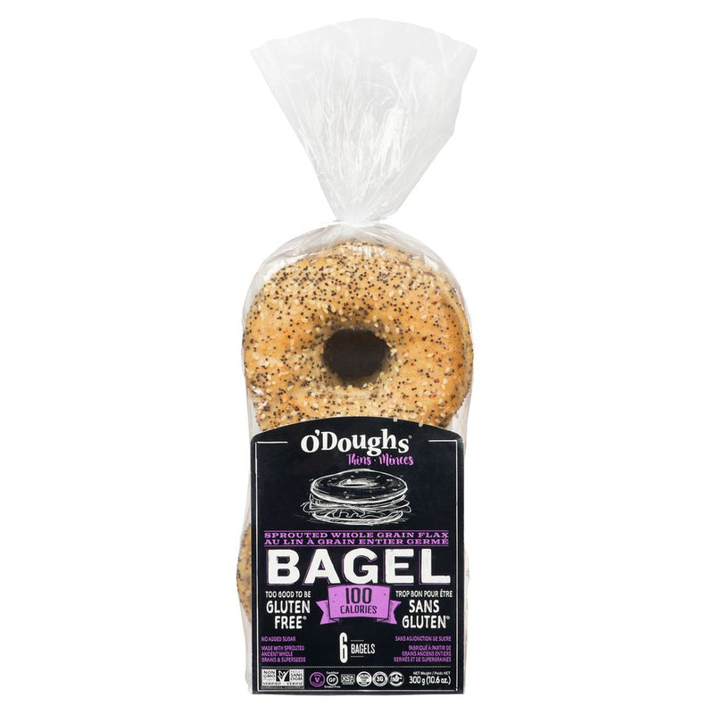 Gluten Free Sprouted Whole Grain Flax Bagel Thins