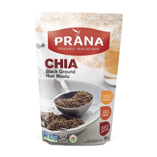 Organic Ground Black Chia, 200g