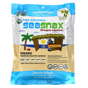 Organic Roasted Seaweed Sheets, Original 60g Family Pack