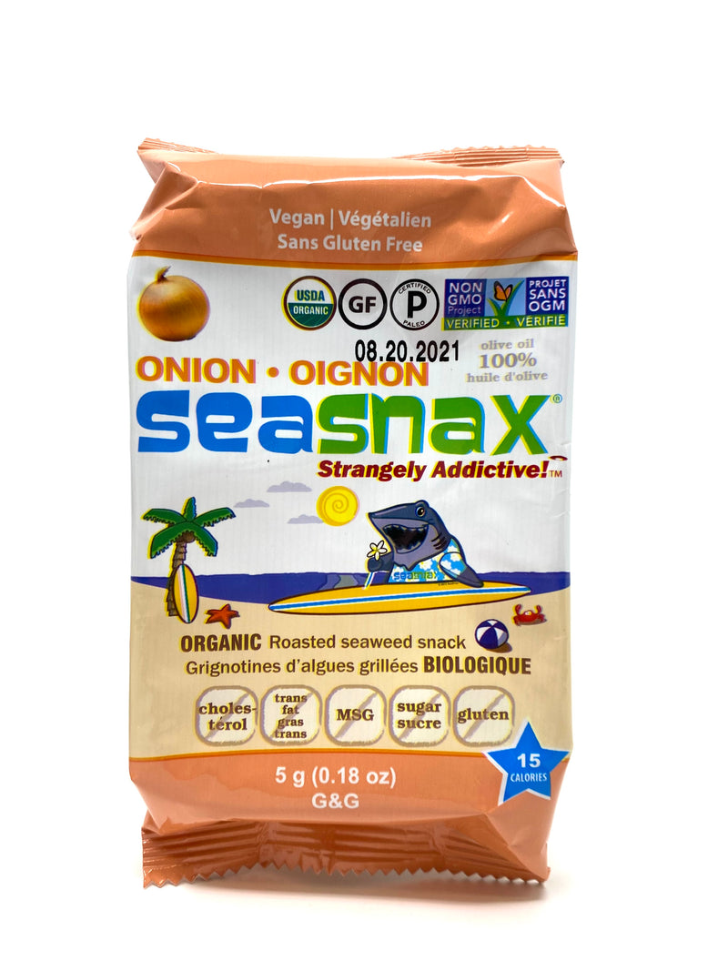Organic Roasted Seaweed Snack, Onion 5g