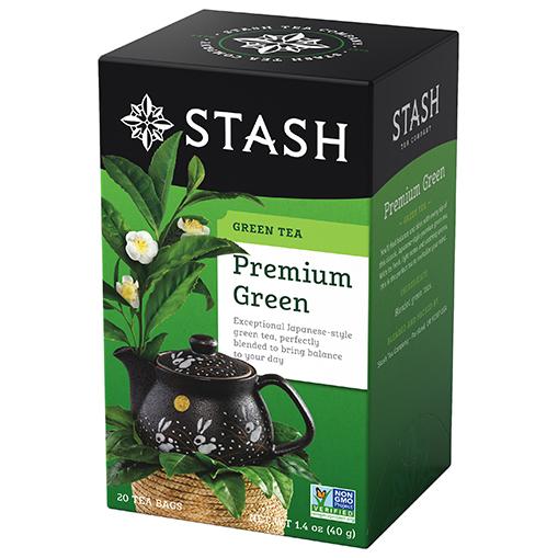 Premium Green Tea, 18 Tea Bags