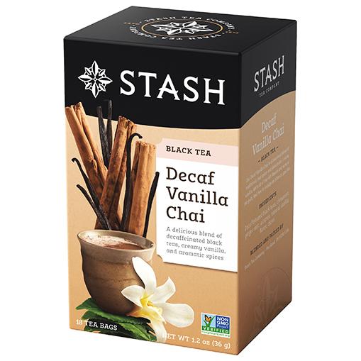 Decaf Vanilla Chai Black Tea, 18 Tea Bags