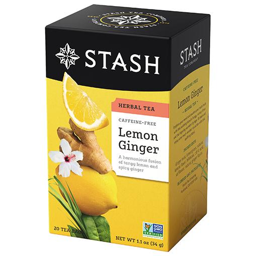 Lemon Ginger Herbal Tea, 18 Tea Bags