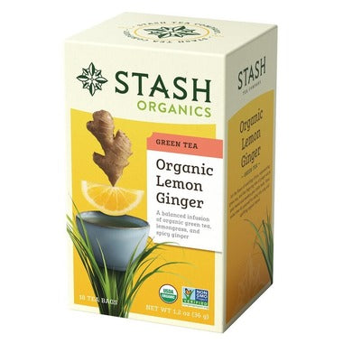 Organic Lemon Ginger Green Tea, 16 Tea Bags
Organic Lemon Ginger Green Tea, 16 Tea Bags