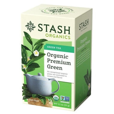 Organic Premium Green Tea, 16 Tea Bags