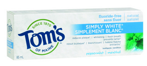 Fluoride-Free Simply White Peppermint Toothpaste, 85mL