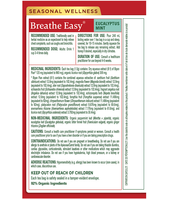 Organic Breathe Easy Tea, 16 Tea Bags
