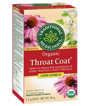 Organic Lemon Echinacea Throat Coat Tea, 16 Tea Bags