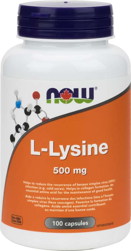 L-Lysine 500mg, 100 Capsules