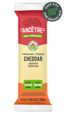 Organic Medium Cheddar Cheese, 200g