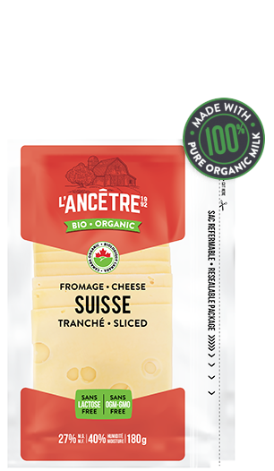 Organic Sliced Swiss Cheese, 180g