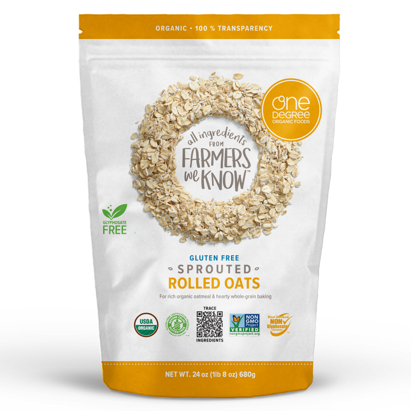 Organic Sprouted Rolled Oats, 680g