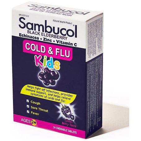 Cold & Flu Kids, 24 Chewable Tablets