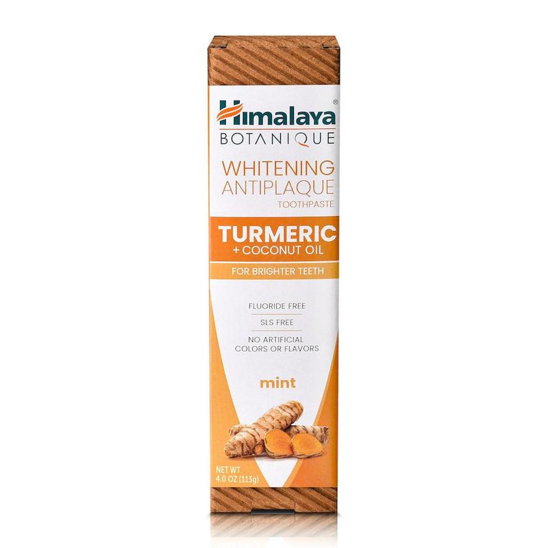Whitening Antiplaque Toothpaste with Turmeric and Coconut Oil, 113g